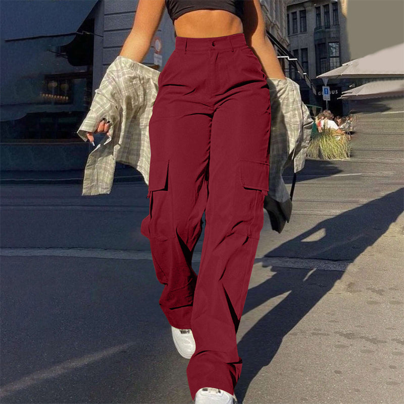 👖 Say Goodbye to Tight, Uncomfortable Pants! ✨ Women's High-Waisted Straight-Leg Cargo Pants – Flattering Waist-Defining Fit, Breathable Comfort & Multiple Utility Pockets for Effortlessly Chic Everyday Style! 💕
