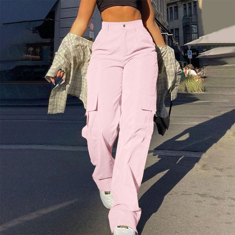 👖 Say Goodbye to Tight, Uncomfortable Pants! ✨ Women's High-Waisted Straight-Leg Cargo Pants – Flattering Waist-Defining Fit, Breathable Comfort & Multiple Utility Pockets for Effortlessly Chic Everyday Style! 💕