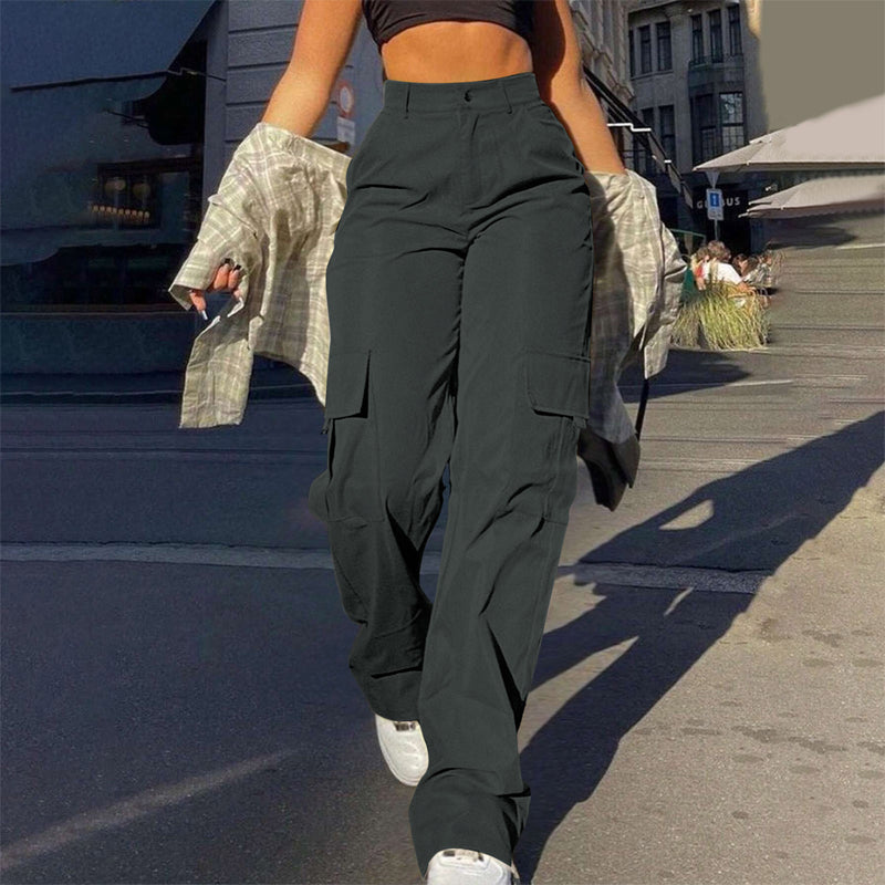 👖 Say Goodbye to Tight, Uncomfortable Pants! ✨ Women's High-Waisted Straight-Leg Cargo Pants – Flattering Waist-Defining Fit, Breathable Comfort & Multiple Utility Pockets for Effortlessly Chic Everyday Style! 💕