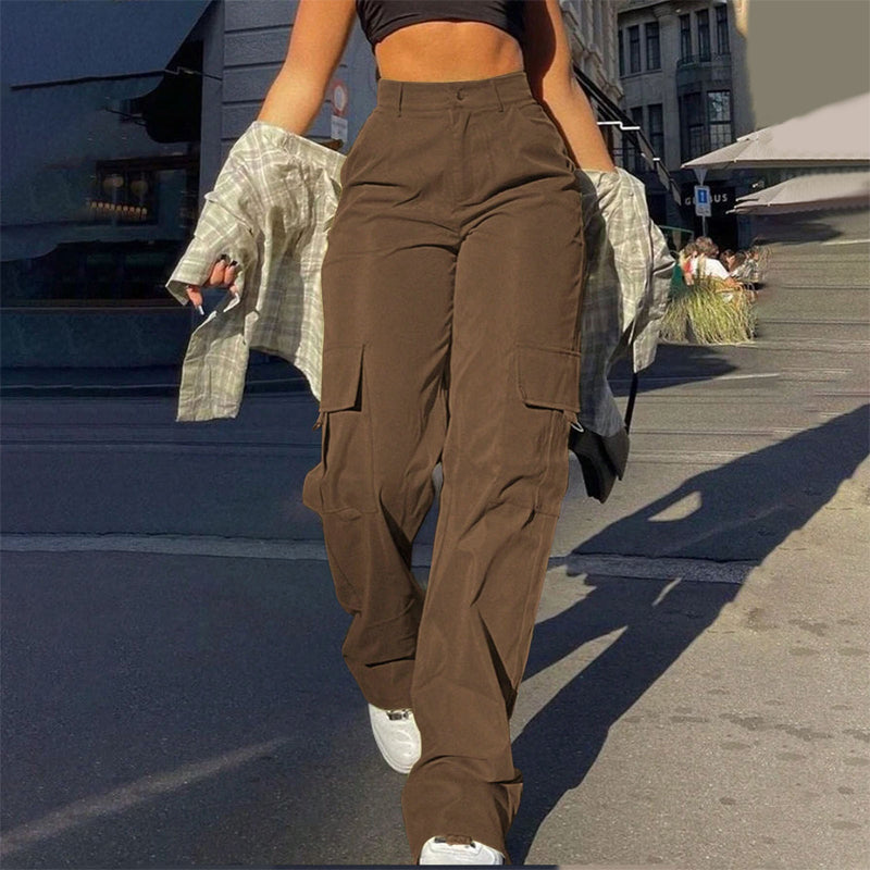 👖 Say Goodbye to Tight, Uncomfortable Pants! ✨ Women's High-Waisted Straight-Leg Cargo Pants – Flattering Waist-Defining Fit, Breathable Comfort & Multiple Utility Pockets for Effortlessly Chic Everyday Style! 💕