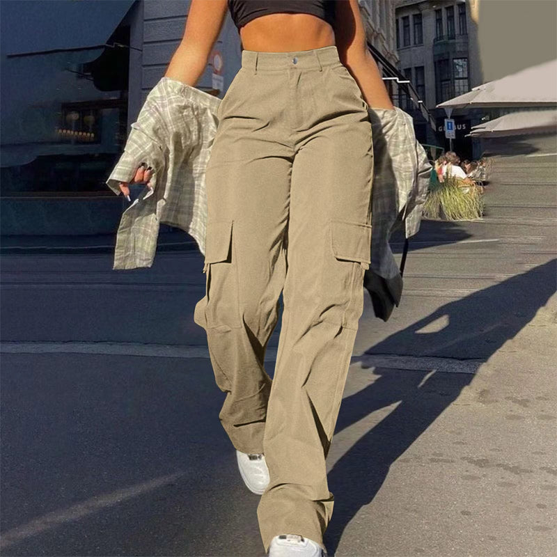 👖 Say Goodbye to Tight, Uncomfortable Pants! ✨ Women's High-Waisted Straight-Leg Cargo Pants – Flattering Waist-Defining Fit, Breathable Comfort & Multiple Utility Pockets for Effortlessly Chic Everyday Style! 💕