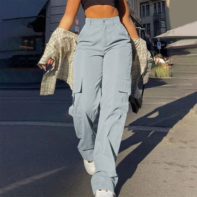 👖 Say Goodbye to Tight, Uncomfortable Pants! ✨ Women's High-Waisted Straight-Leg Cargo Pants – Flattering Waist-Defining Fit, Breathable Comfort & Multiple Utility Pockets for Effortlessly Chic Everyday Style! 💕