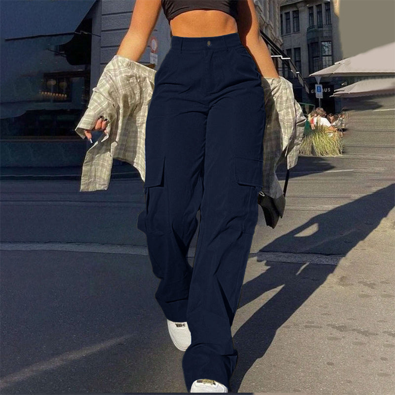 👖 Say Goodbye to Tight, Uncomfortable Pants! ✨ Women's High-Waisted Straight-Leg Cargo Pants – Flattering Waist-Defining Fit, Breathable Comfort & Multiple Utility Pockets for Effortlessly Chic Everyday Style! 💕