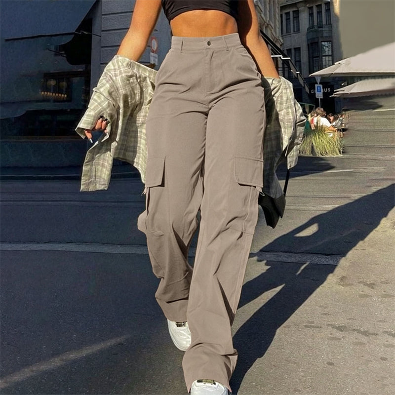 👖 Say Goodbye to Tight, Uncomfortable Pants! ✨ Women's High-Waisted Straight-Leg Cargo Pants – Flattering Waist-Defining Fit, Breathable Comfort & Multiple Utility Pockets for Effortlessly Chic Everyday Style! 💕