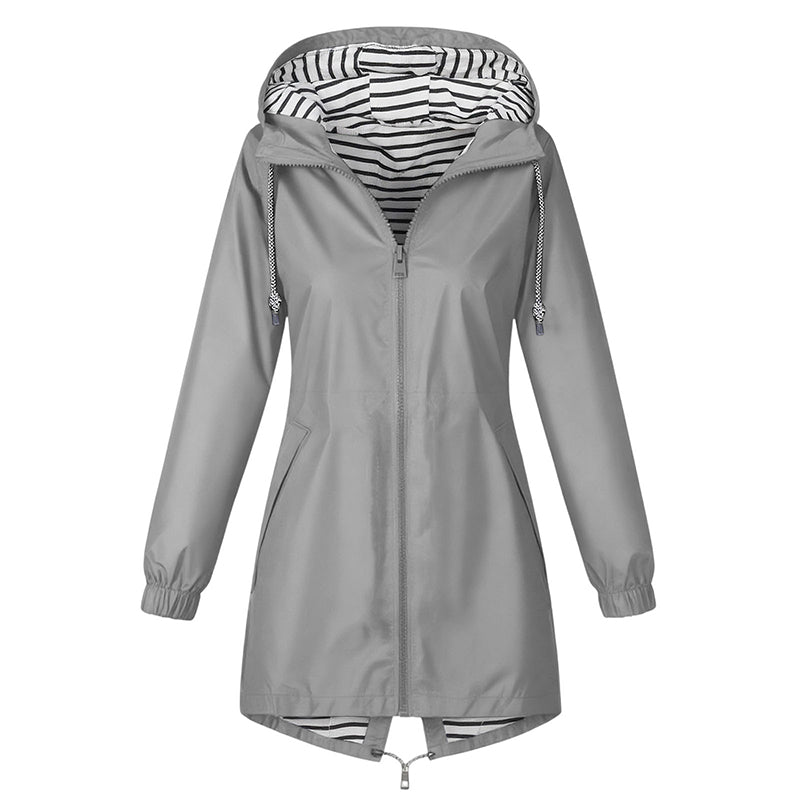 Ready for Changing Weather ☔ Women’s Waterproof Hooded Outdoor Jacket – Lightweight Coverage, Easy Layering & Everyday Comfort