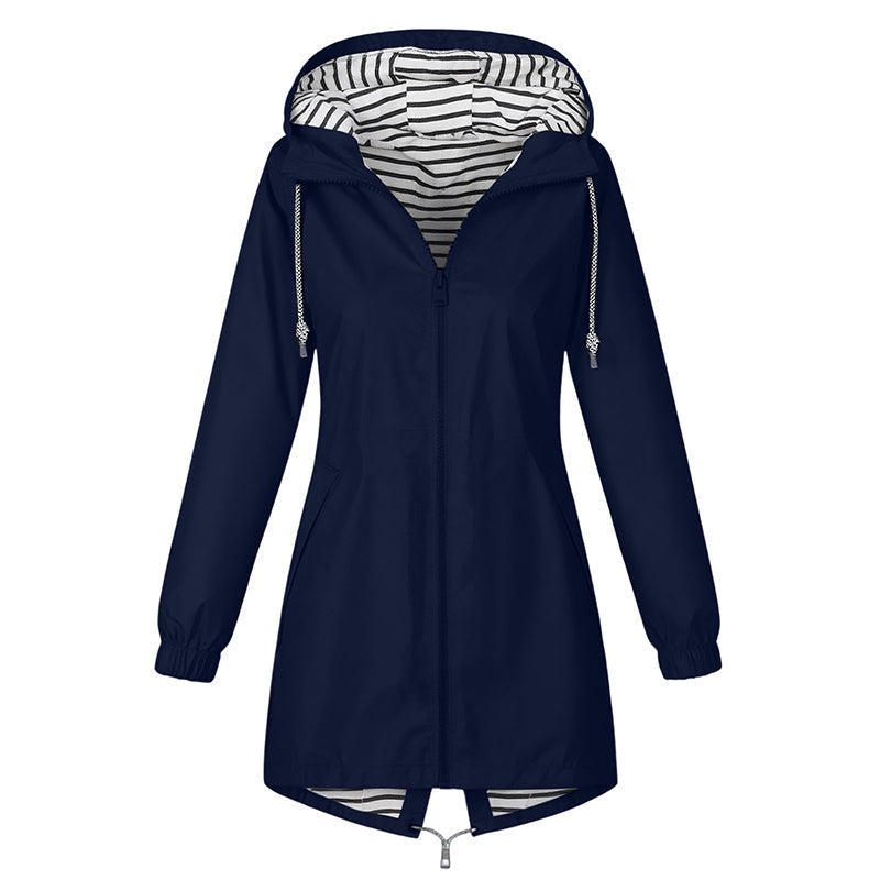 Ready for Changing Weather ☔ Women’s Waterproof Hooded Outdoor Jacket – Lightweight Coverage, Easy Layering & Everyday Comfort