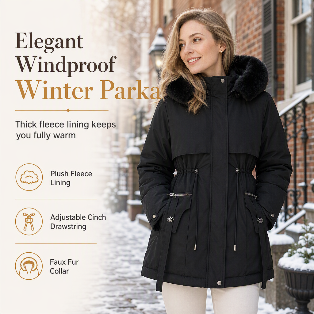 ⌛Last Day 50% OFF🔥🧥Women's Winter Faux Fur Padded Parka🎁
