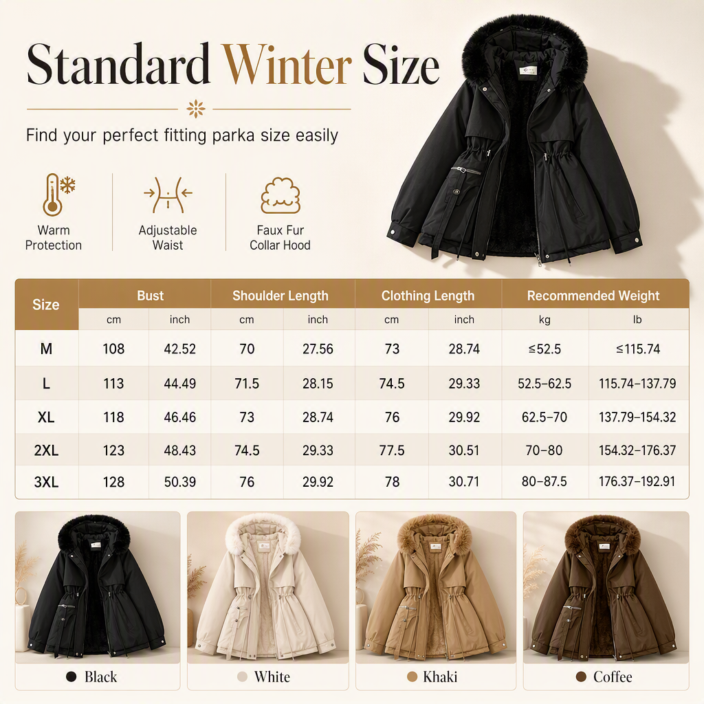 ⌛Last Day 50% OFF🔥🧥Women's Winter Faux Fur Padded Parka🎁
