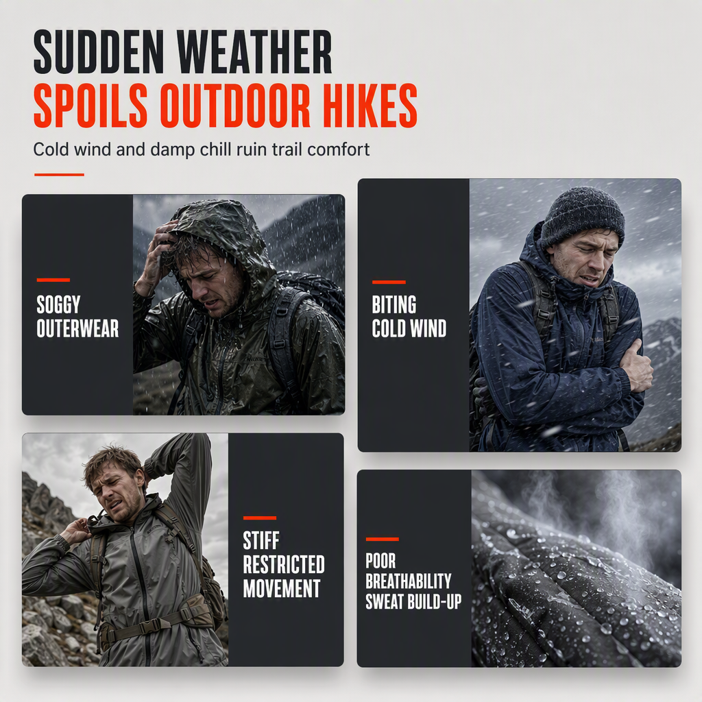 🖤Black Friday Sale:50% OFF🖤🍁🧥 Men's Outdoor Windbreaker with Detachable Hood