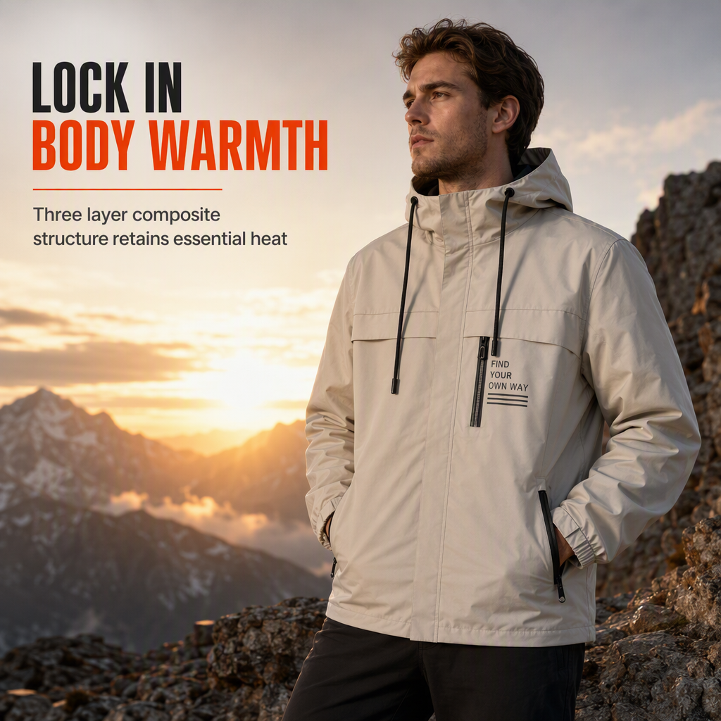 🖤Black Friday Sale:50% OFF🖤🍁🧥 Men's Outdoor Windbreaker with Detachable Hood