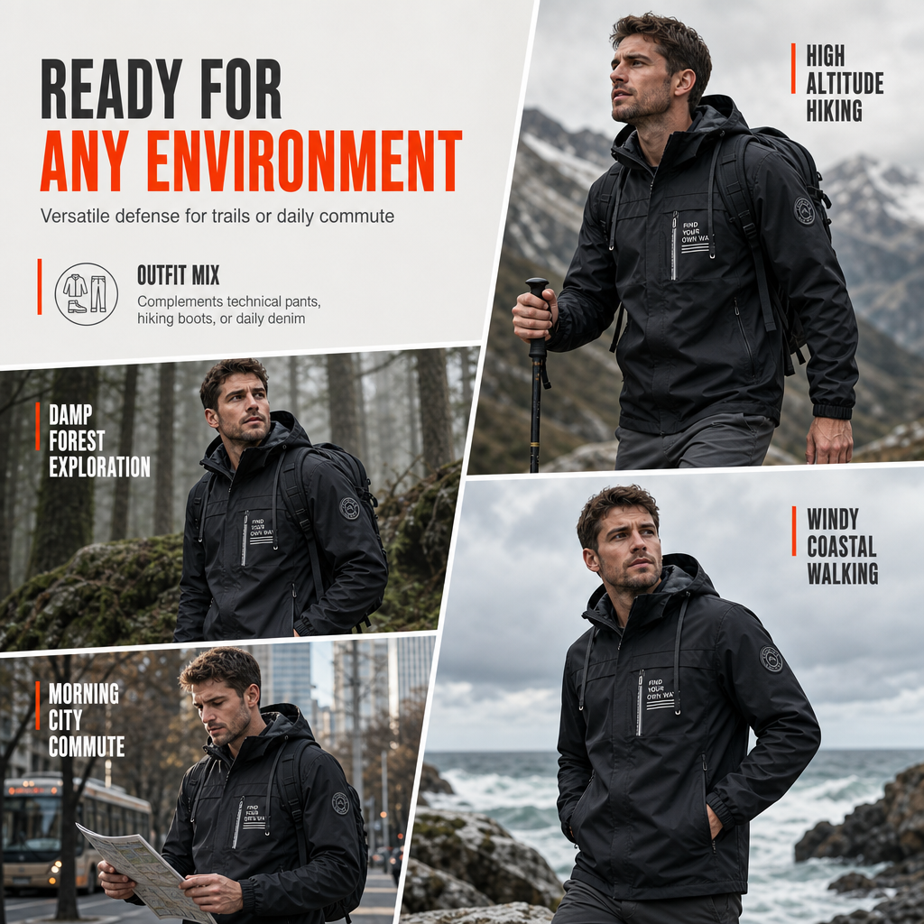 🖤Black Friday Sale:50% OFF🖤🍁🧥 Men's Outdoor Windbreaker with Detachable Hood