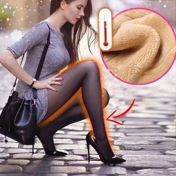 ❄️ Love the Sheer Tights Look but Hate Cold Legs? 💕 Women's Fake Sheer Thermal Tights – High-Waisted Stretch Pantyhose with Optional Cozy Fleece Lining for Warm, Elegant Winter Outfits! ✨