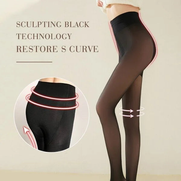 ❄️ Love the Sheer Tights Look but Hate Cold Legs? 💕 Women's Fake Sheer Thermal Tights – High-Waisted Stretch Pantyhose with Optional Cozy Fleece Lining for Warm, Elegant Winter Outfits! ✨