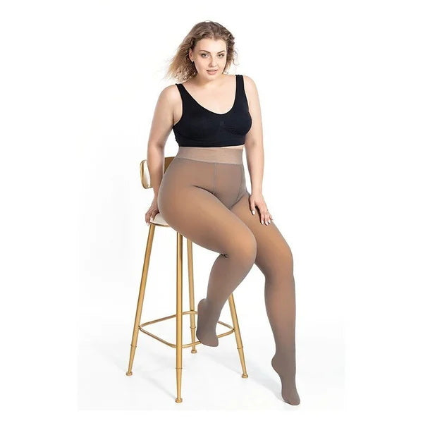 ❄️ Love the Sheer Tights Look but Hate Cold Legs? 💕 Women's Fake Sheer Thermal Tights – High-Waisted Stretch Pantyhose with Optional Cozy Fleece Lining for Warm, Elegant Winter Outfits! ✨