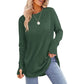 ✨ Women's Soft & Breathable Long Sleeve Tunic – Relaxed Fit, Cozy Crewneck, Handy Thumbholes & Stylish Side Slits for Effortless Everyday Comfort! 🍂