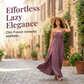 ✨ Adjustable Drawstring, Effortless Flowy Drape | Women's Spaghetti-Strap Maxi Dress
