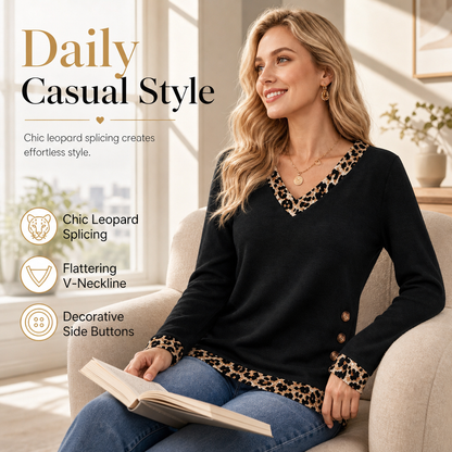 Women's V-Neck Long Sleeve Knit Top✨