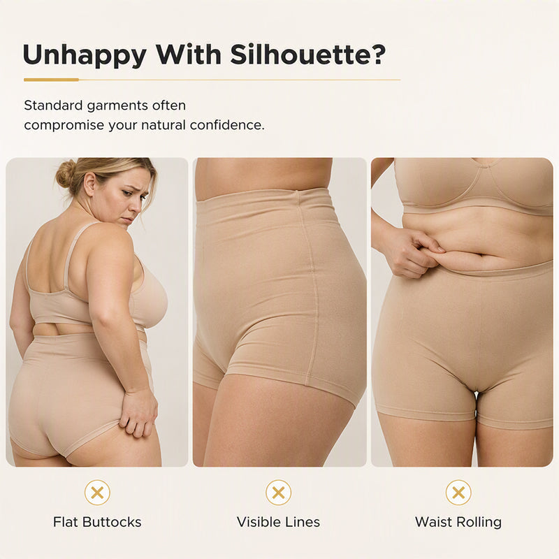 💕 Smooth Your Silhouette & Enhance Your Curves! ✨ Women's High-Waisted Tummy-Control Padded Shapewear Shorts – Seamless Smoothing, Comfortable Waist Support & Fuller-Looking Hips for a Beautifully Shaped Look! 🌸