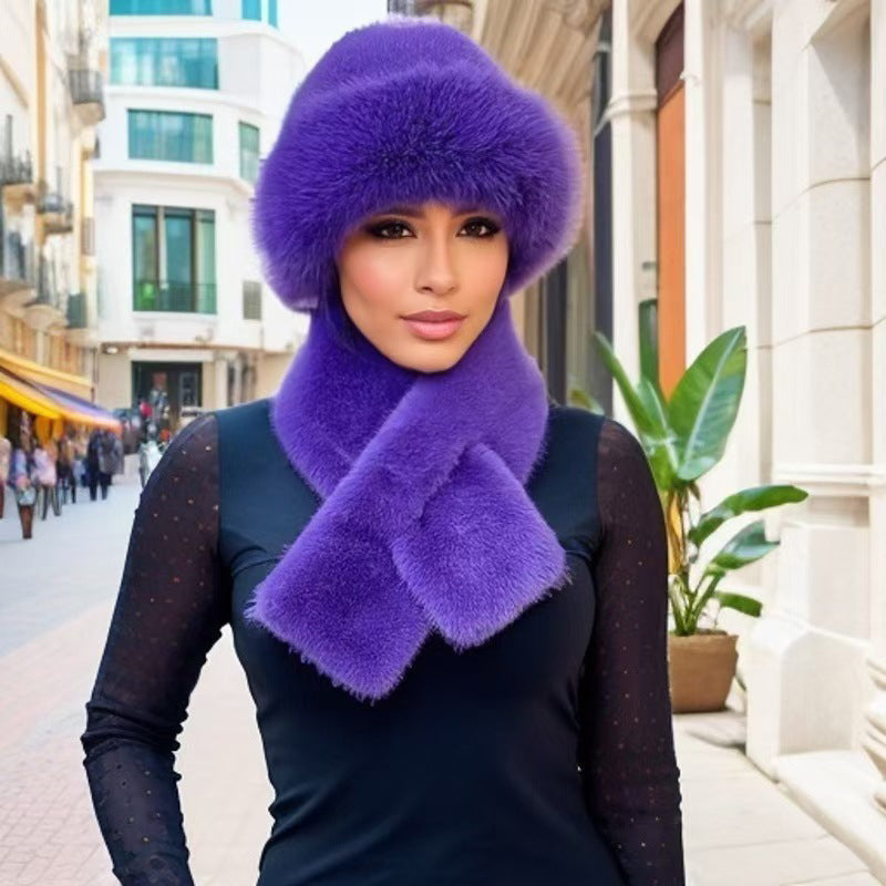 Bundle Up for Chilly Days with a Warm, Plush Hat & Scarf Set That Feels as Cozy as It Looks