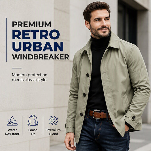 🖤Black Friday Sale:50% OFF🖤🌧️ More Coverage, Sharper Style | Men's Waterproof Mid-Length Trench Coat