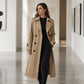 Women's Double Breasted Long Trench Coat