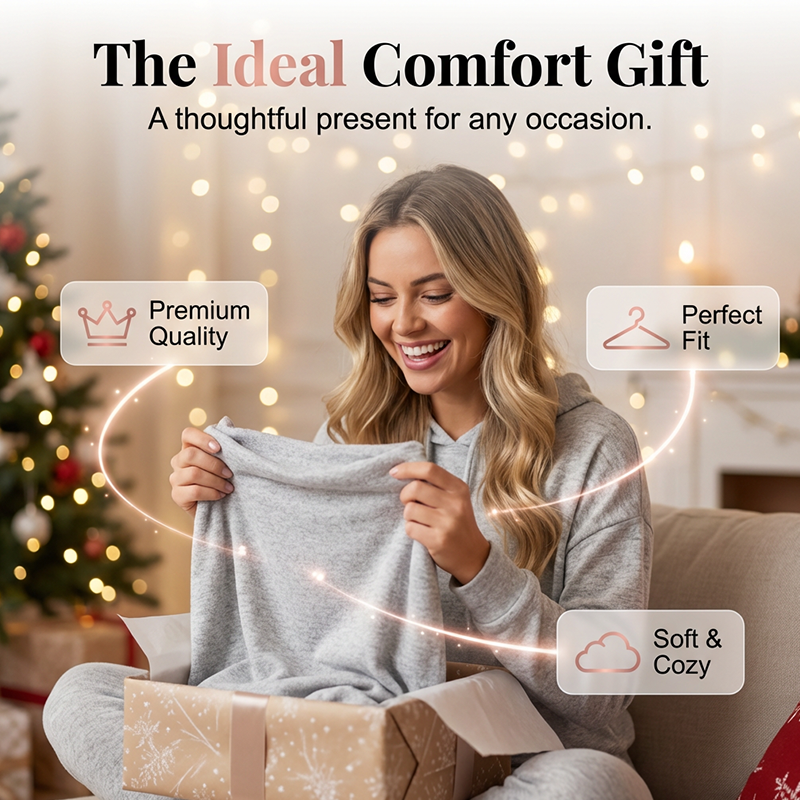 🖤Black Friday Sale:50% OFF🖤☁️ Cozy Matching Style, Easy Everyday Fit | Women's Hooded 2-Piece Set