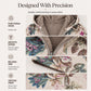 🍂 Artistic Everyday Style | Women’s Vintage Leaf Print Hooded Coat