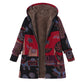 🍂 Artistic Everyday Style | Women’s Vintage Leaf Print Hooded Coat