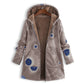 🍂 Artistic Everyday Style | Women’s Vintage Leaf Print Hooded Coat