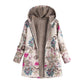 🍂 Artistic Everyday Style | Women’s Vintage Leaf Print Hooded Coat