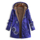 🍂 Artistic Everyday Style | Women’s Vintage Leaf Print Hooded Coat