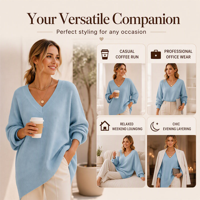 🔥 New Arrival ✨ Women's Mid-Length Knit Sweater – Soft Comfort & Flattering Silhouette 🤍