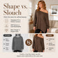 ✨ Off-Shoulder Detail, Flattering Split Hem | Women's Relaxed Long-Sleeve Top