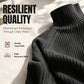 🧶 Relaxed Shape, Polished Look | Women's Turtleneck Knit Sweater Dress