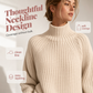 🧶 Relaxed Shape, Polished Look | Women's Turtleneck Knit Sweater Dress