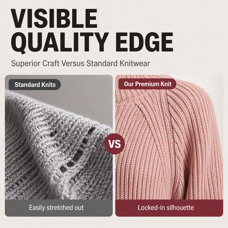 🧶 Relaxed Shape, Polished Look | Women's Turtleneck Knit Sweater Dress