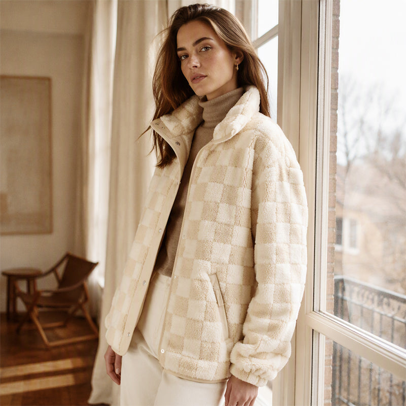 🏁 Classic Plaid, Modern Cropped Fit | Women's Relaxed Plaid Jacket⚡Free shipping
