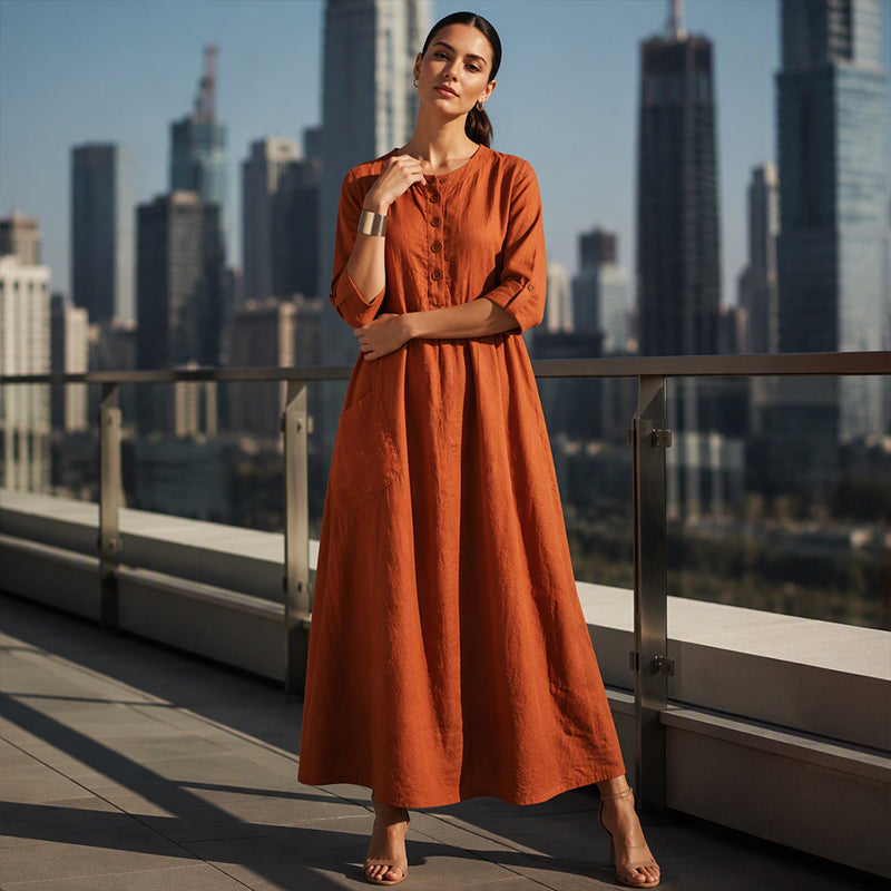 🖤Black Friday Sale:50% OFF🖤 👗 Easy Style, Pockets Included | Women's Relaxed Maxi Dress