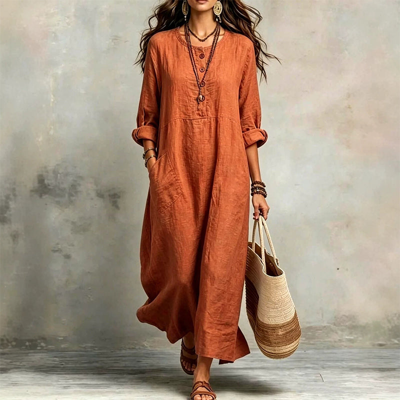 🖤Black Friday Sale:50% OFF🖤 👗 Easy Style, Pockets Included | Women's Relaxed Maxi Dress