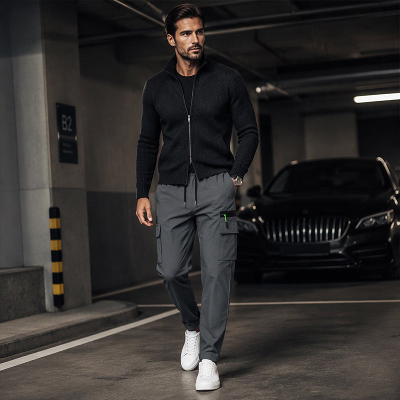Conquer Cold Days in Comfort — Men's Winter Windproof Thermal-Lined Cargo Pants with Reinforced Stitching, Practical Utility Pockets & a Sleek Outdoor Fit