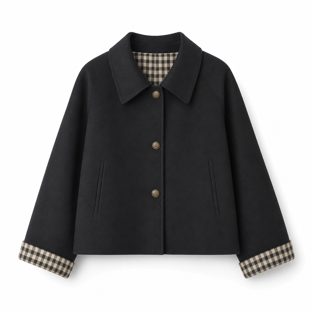 🌸  Women's Single-Breasted Cropped Jacket – Premium Blend & Breathable | Perfect for Spring, Autumn & Winter Layering ✨