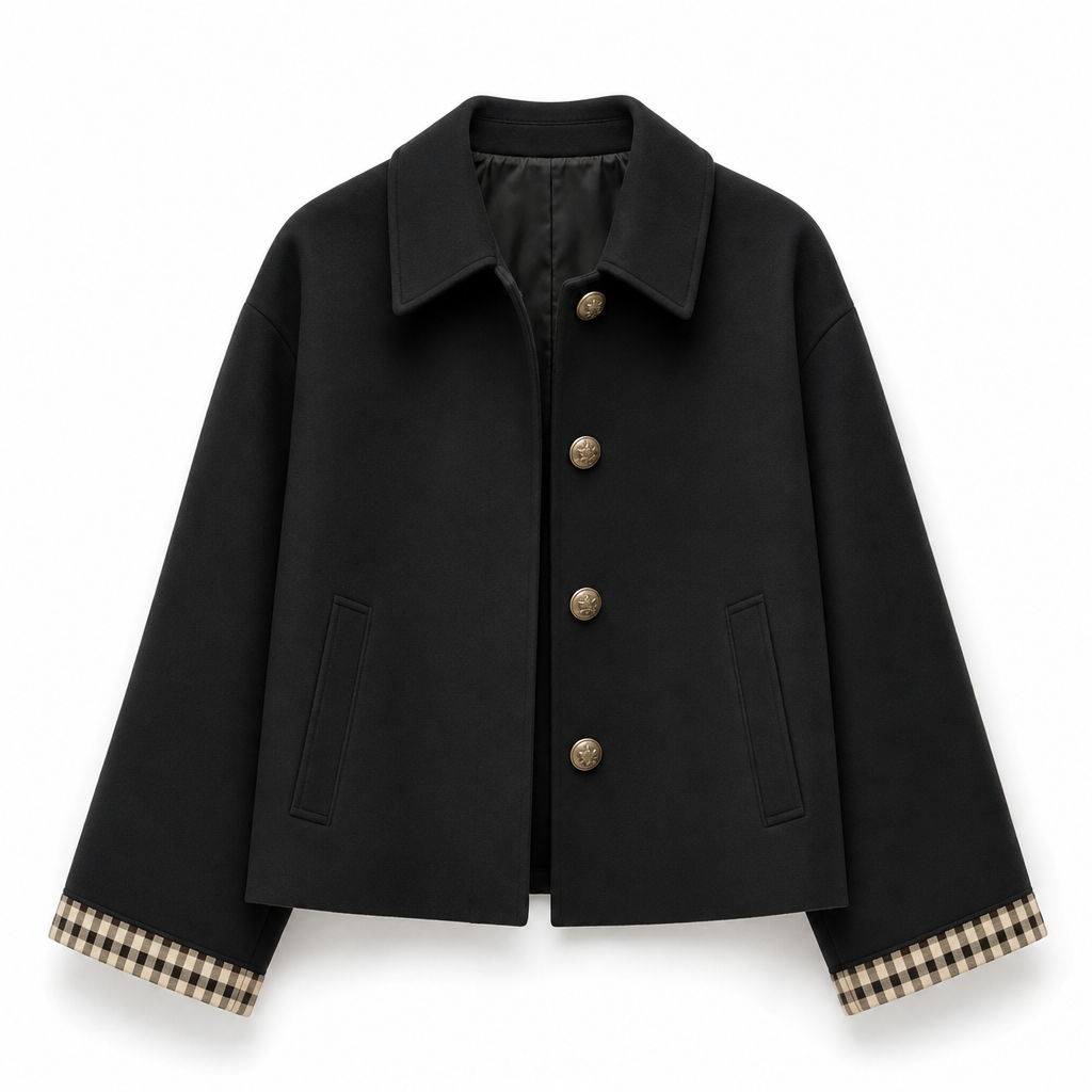 🌸  Women's Single-Breasted Cropped Jacket – Premium Blend & Breathable | Perfect for Spring, Autumn & Winter Layering ✨