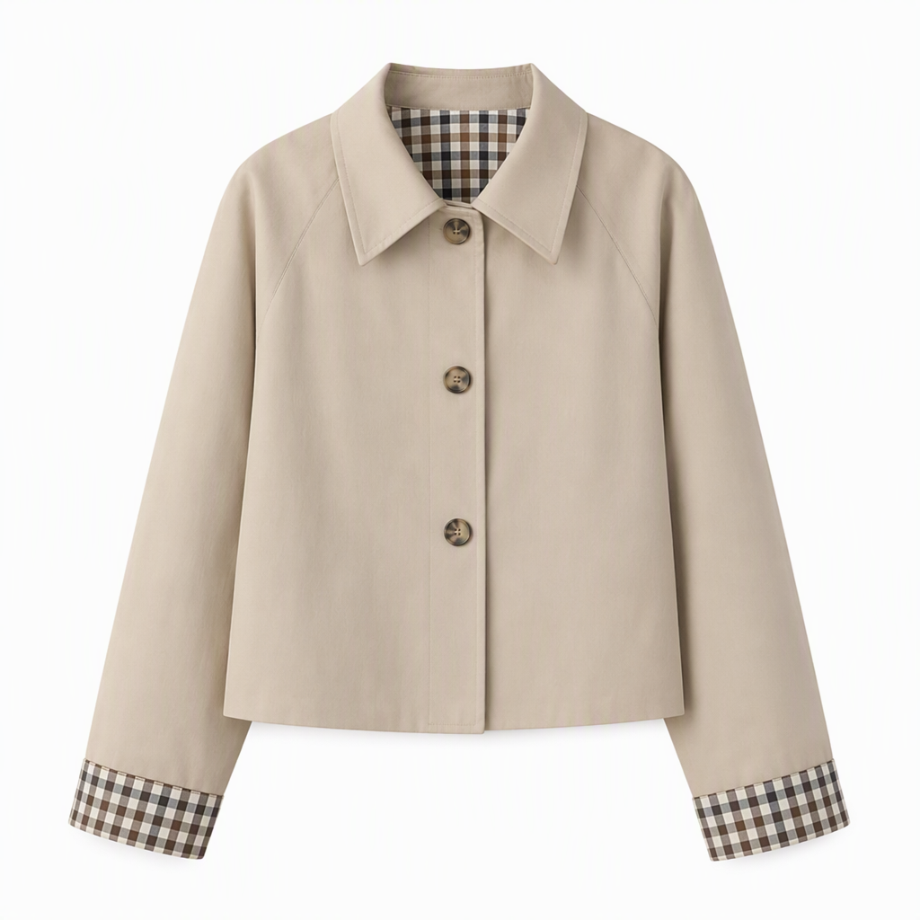 🌸  Women's Single-Breasted Cropped Jacket – Premium Blend & Breathable | Perfect for Spring, Autumn & Winter Layering ✨