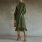 Women's High-Neck Faux Suede Dress with Fringe Hem