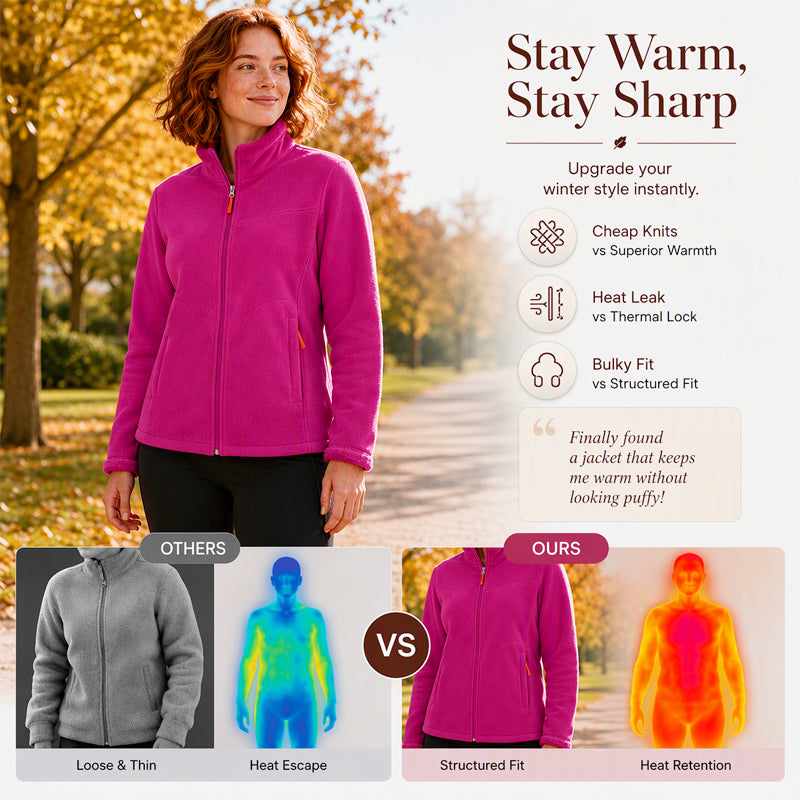 A Soft, Warm Zip-Up Knit Jacket for Chilly Days