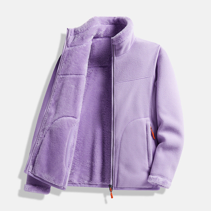 A Soft, Warm Zip-Up Knit Jacket for Chilly Days
