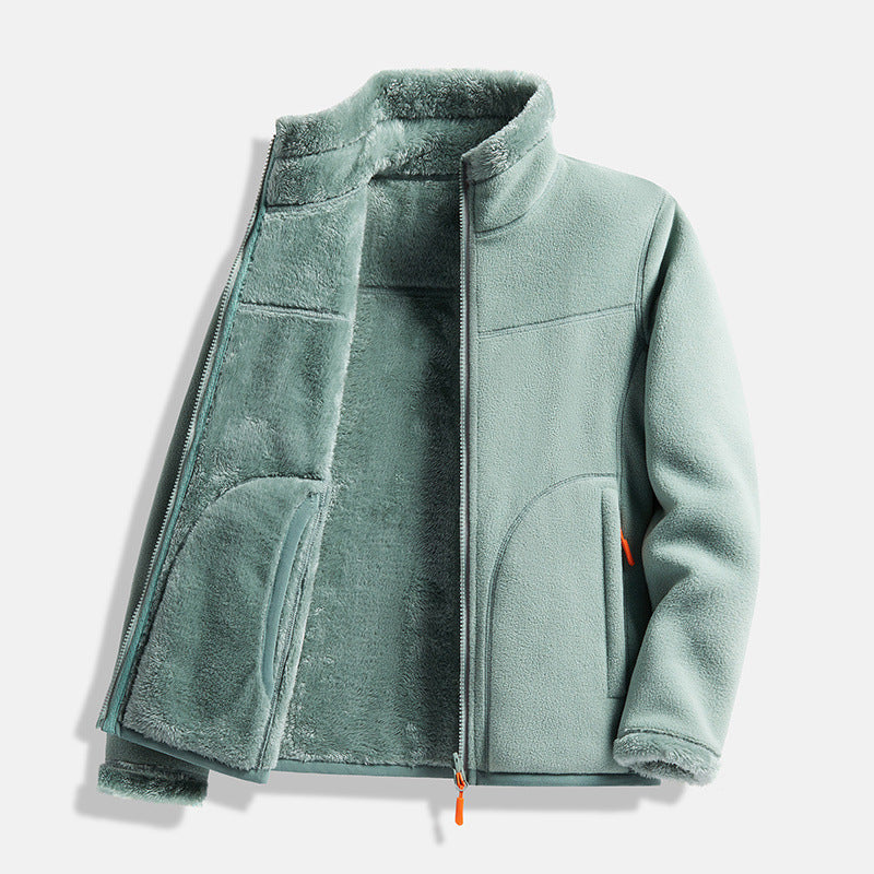 A Soft, Warm Zip-Up Knit Jacket for Chilly Days