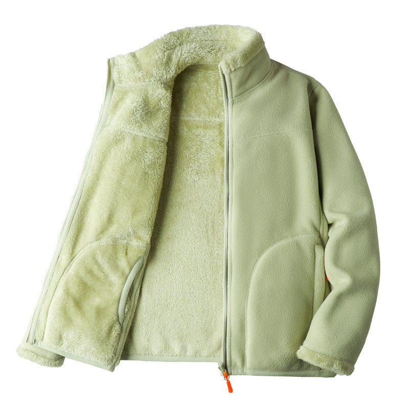 A Soft, Warm Zip-Up Knit Jacket for Chilly Days