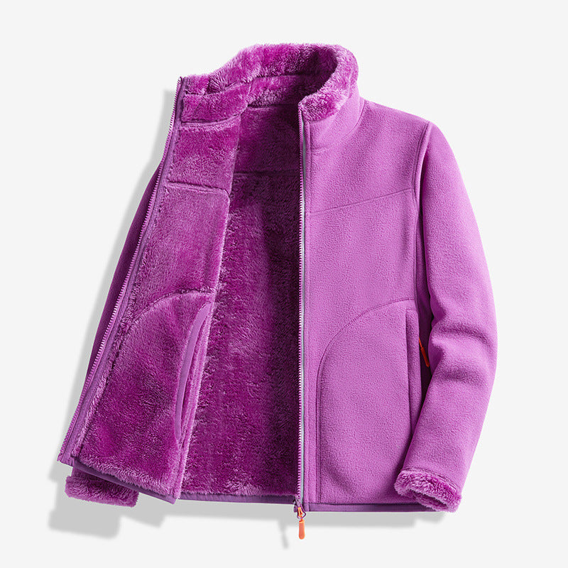 A Soft, Warm Zip-Up Knit Jacket for Chilly Days