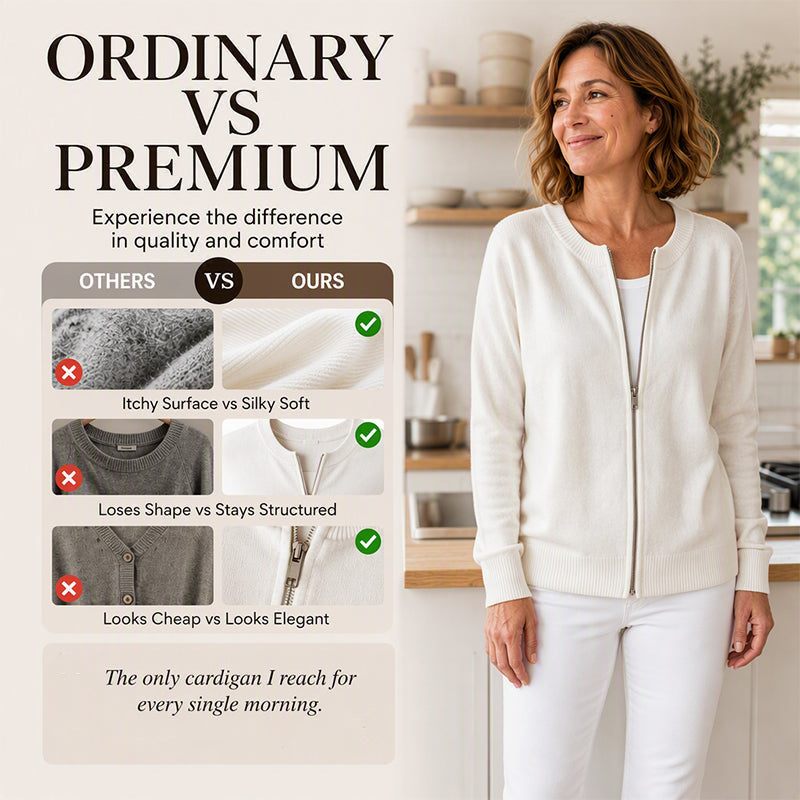 ☁️Women's Casual Zip-Up Knit Jacket
